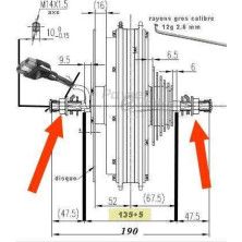 Electric bike wheel nut 1