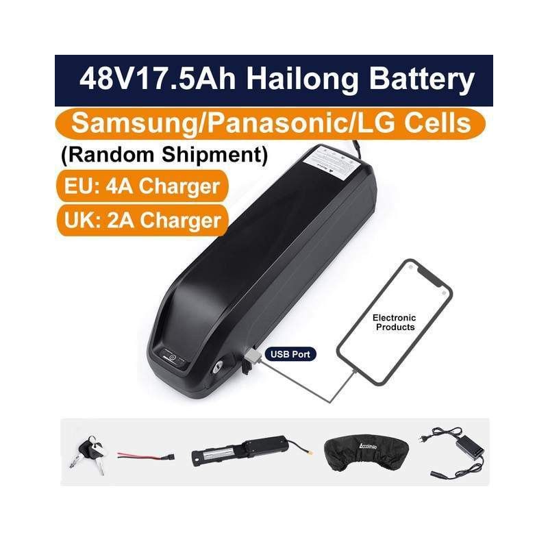 Batterie tube vélo électrique, 36/48/52V  6