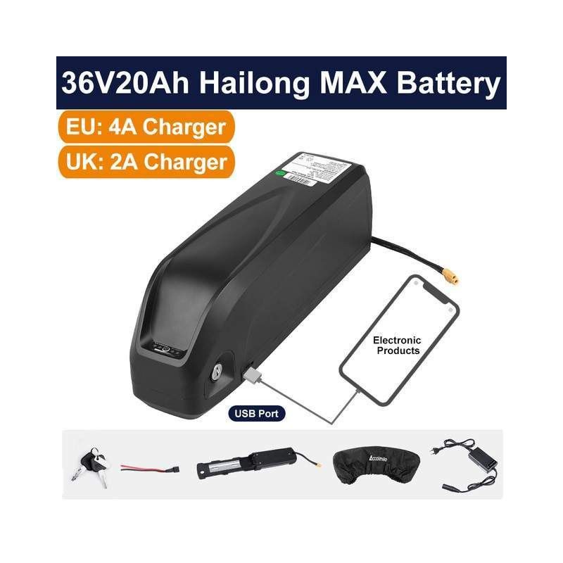 Batterie tube vélo électrique, 36/48/52V  9