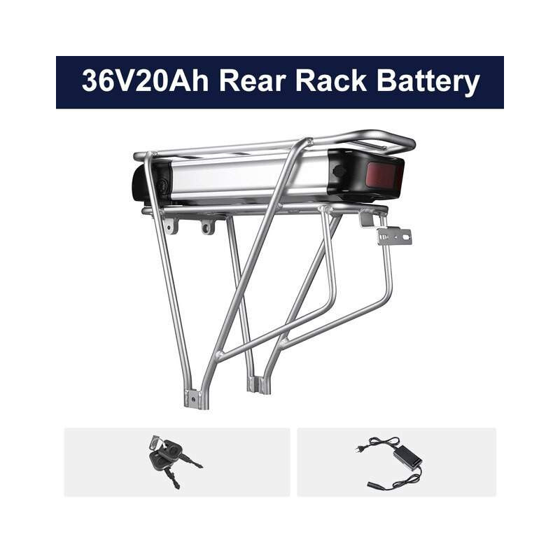 Lithium-ion battery rear rack for electric bike 2