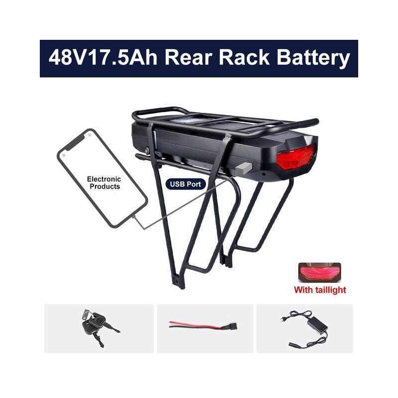 Batterie Lithium-ion support arrière pour vélo électrique  5