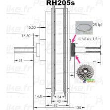 Rondelle de calage roda livre para bicicleta elétrica  3