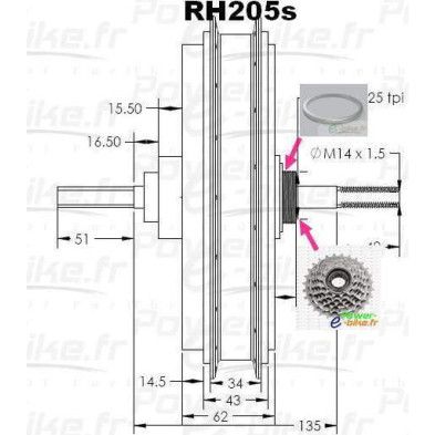 Rondelle de calage roue libre pour vélo électrique  3