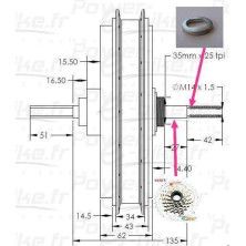 Spacer washer for electric bike 14mm axle 2