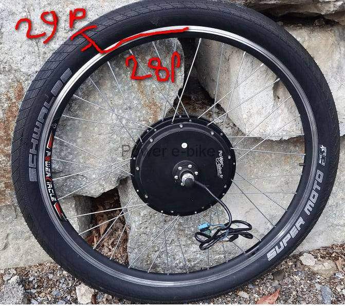 roue vélo électrique 28 pouce 29 pouces